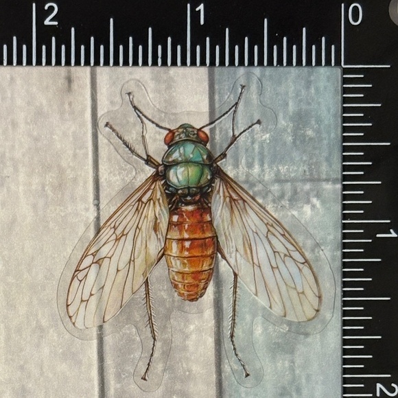 🌀10/$10🌀 Translucent Moth Dragonfly Beetle Reusable Waterproof Sticker Decal - Picture 1 of 1